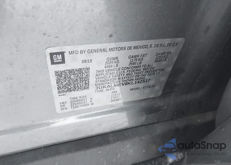 2019 GMC Terrain Sle из США, поврежденный, VIN 3GKALMEV8KL142517